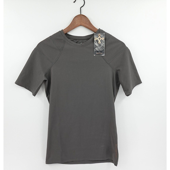 Tommie Copper Shoulder Support Shirt Mens Medium Gray Ergonomic Compression - Picture 1 of 16